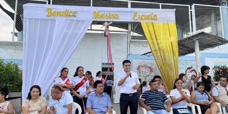 Entrega y bendición de la obra de mejoramiento de la I.E.I N°034 del sector Fila Alta, primera etapa, Jaén, Cajamarca, 01/11/2024