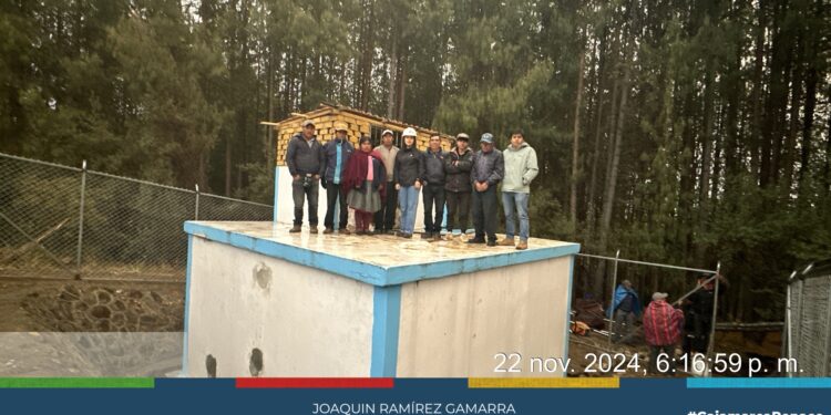 MPC y JASS La Ramada realizan mantenimiento correctivo del sistema de agua potable.