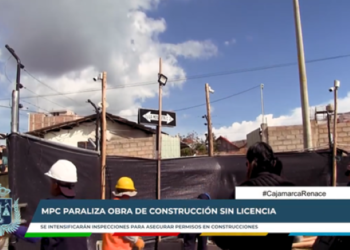 La Municipalidad Provincial de Cajamarca paraliza construcción en obra sin licencia, Cajamarca, 08/11/2024