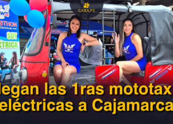 Llegan las 1ras mototaxis eléctricas a Cajamarca