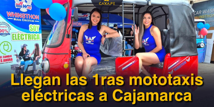 Llegan las 1ras mototaxis eléctricas a Cajamarca