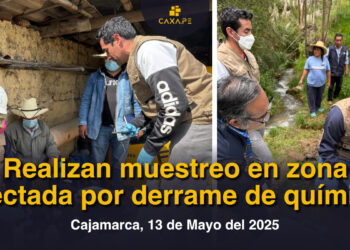 Realizan muestreo en zona afectada por derrame de químico