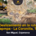 Deslizamiento en la ruta Chucllapmpa – La Coronilla, Tongod, San Miguel, Cajamarca